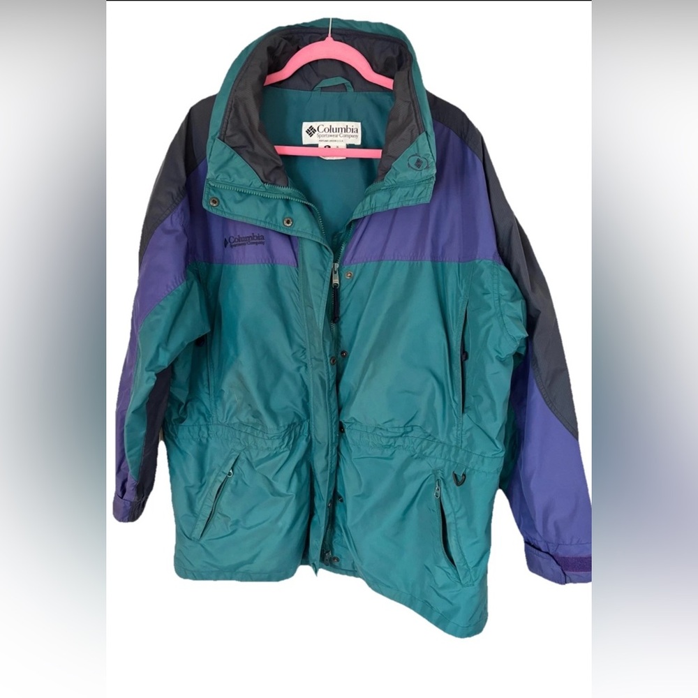 Columbia Vintage Teal and PURPLE Women's Jacket XL